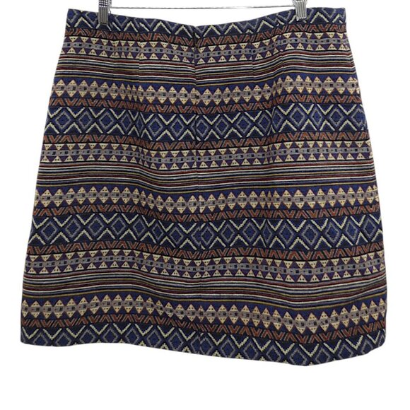 Cato 18W Tapestry A-Line Skirt Aztec Tribal Geometric Pattern Fall Boho Chic - Picture 3 of 7